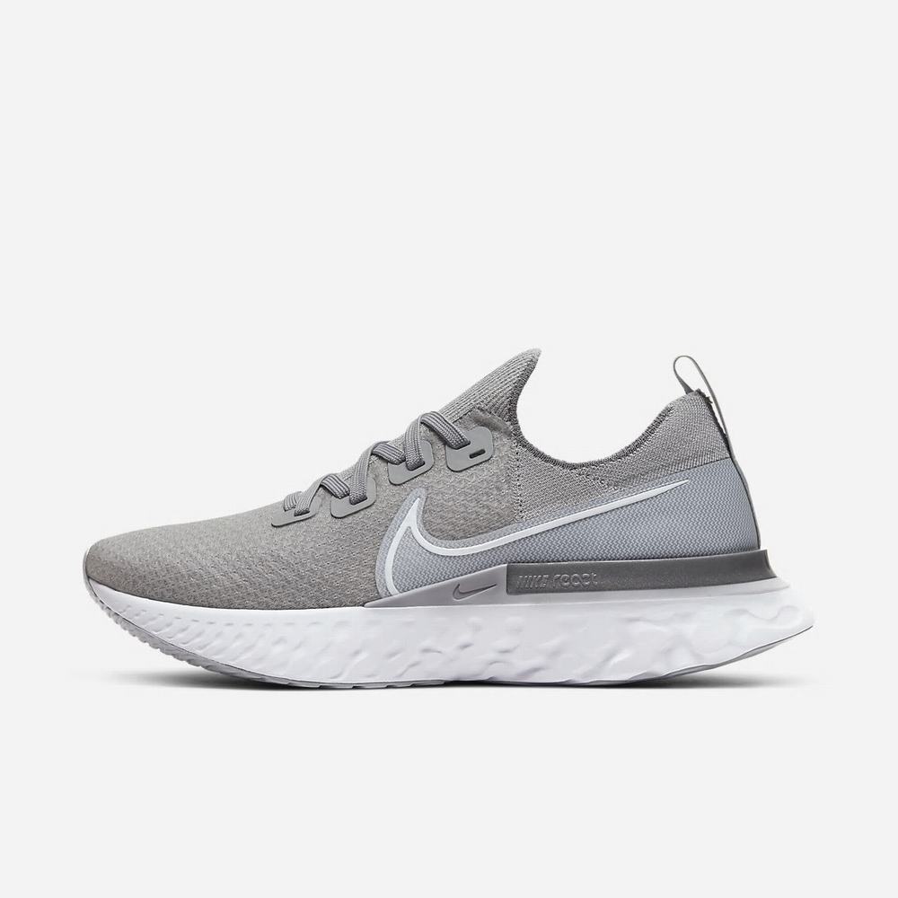 Chaussure De Running Nike React Infinity Run Flyknit Grise 7409-253 Wolf Grey/Cool Grey/Metallic Silver/White Homme | HCQ-37304450